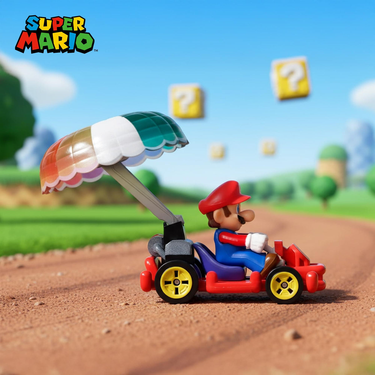 Hot Wheels 1:64 Scale Mario Kart | Mario Pipe Frame + Parachute