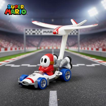 Hot Wheels 1:64 Scale Mario Kart | Shy Guy B-Dasher + Plane Glider