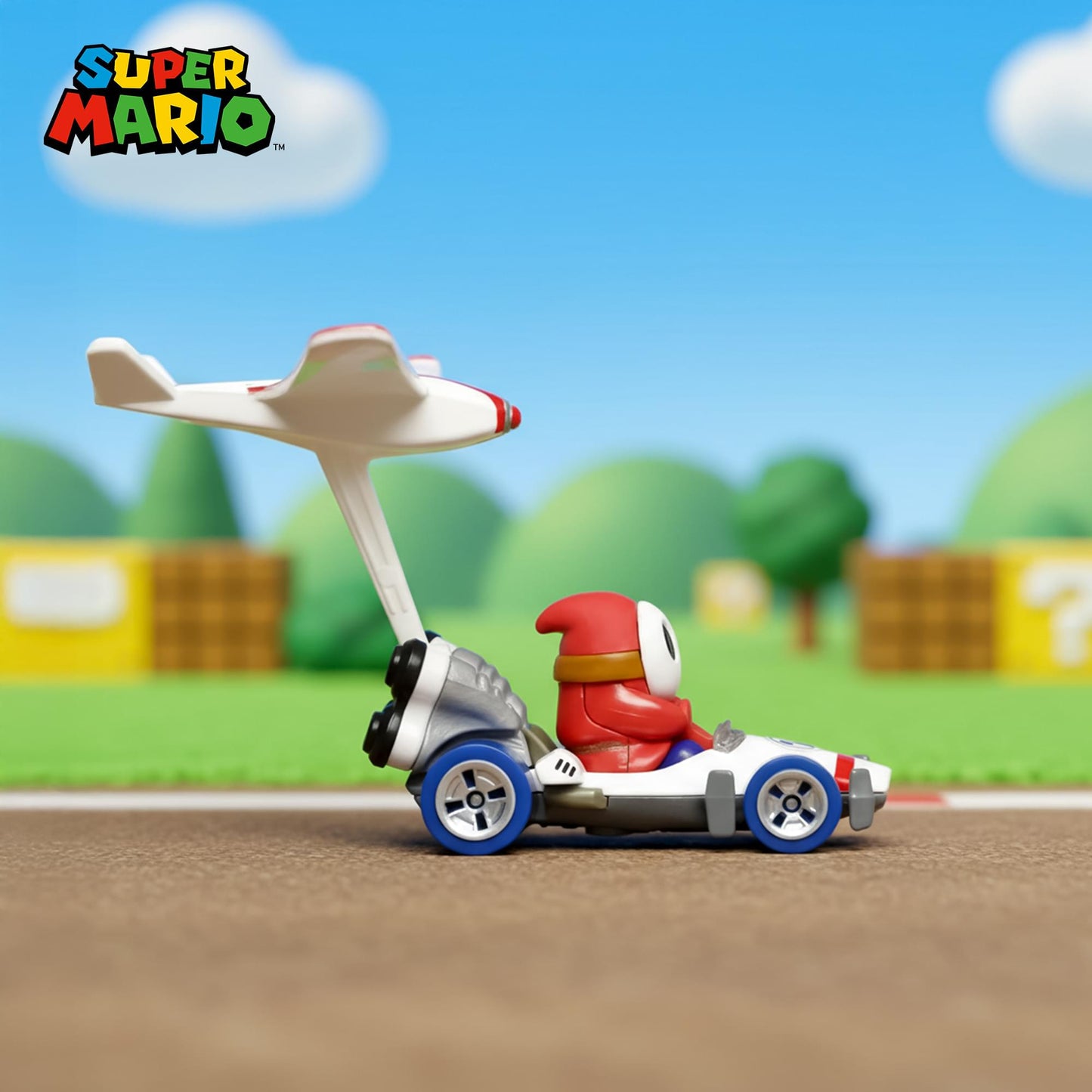 Hot Wheels 1:64 Scale Mario Kart | Shy Guy B-Dasher + Plane Glider