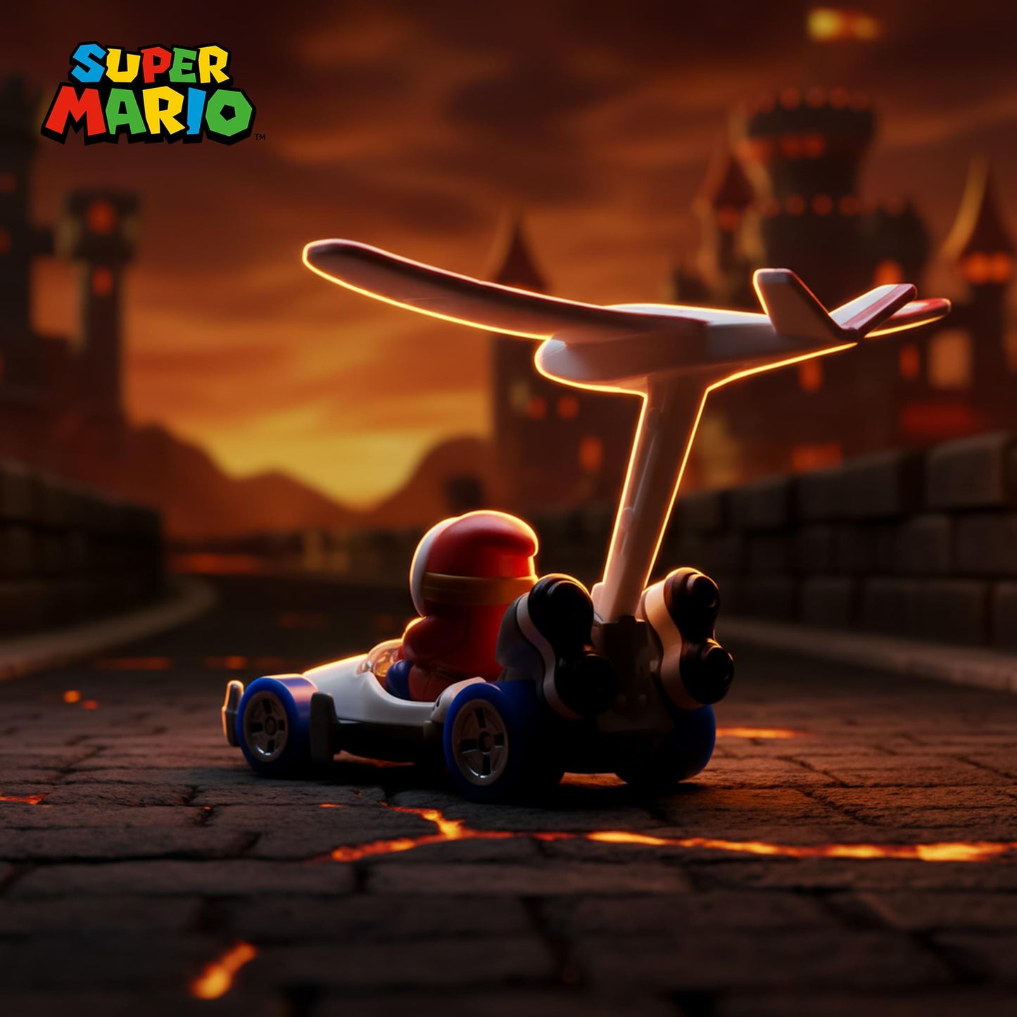 Hot Wheels 1:64 Scale Mario Kart | Shy Guy B-Dasher + Plane Glider