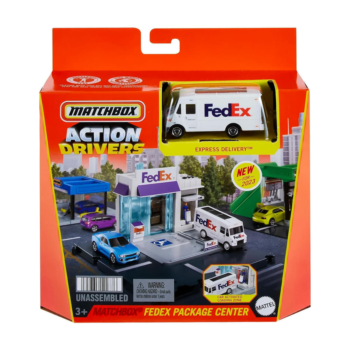 Matchbox Action Drivers Fedex Package Center Playset