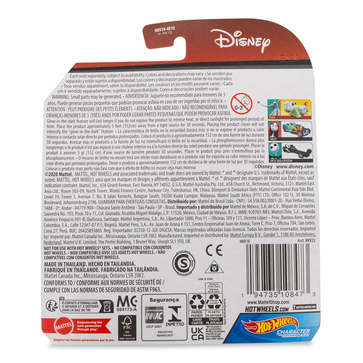 Disney Hot Wheels Character Car | Zero