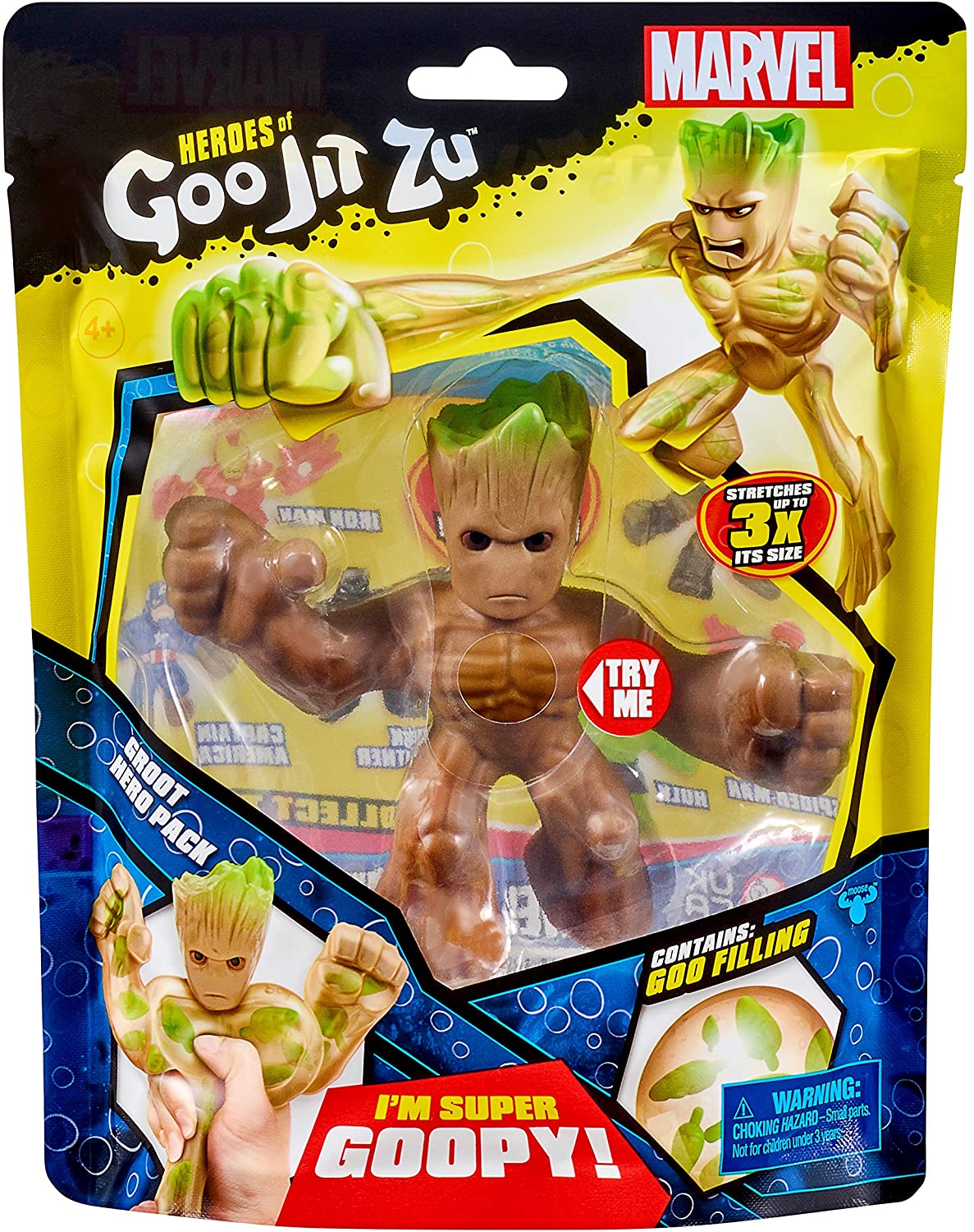Marvel Heroes of Goo Jit Zu Squishy Figure | Groot