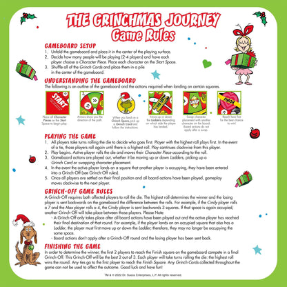 Dr. Seuss Grinchmas Journey Board Game
