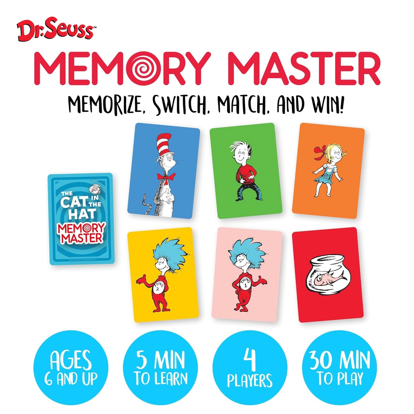 Dr. Seuss The Cat In The Hat Memory Master Card Game