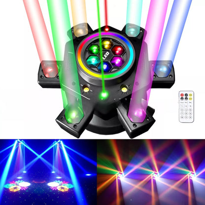 KTVLIGHTS Six Arm RGBW Beam Laser Moving Head Light for DJs - E11