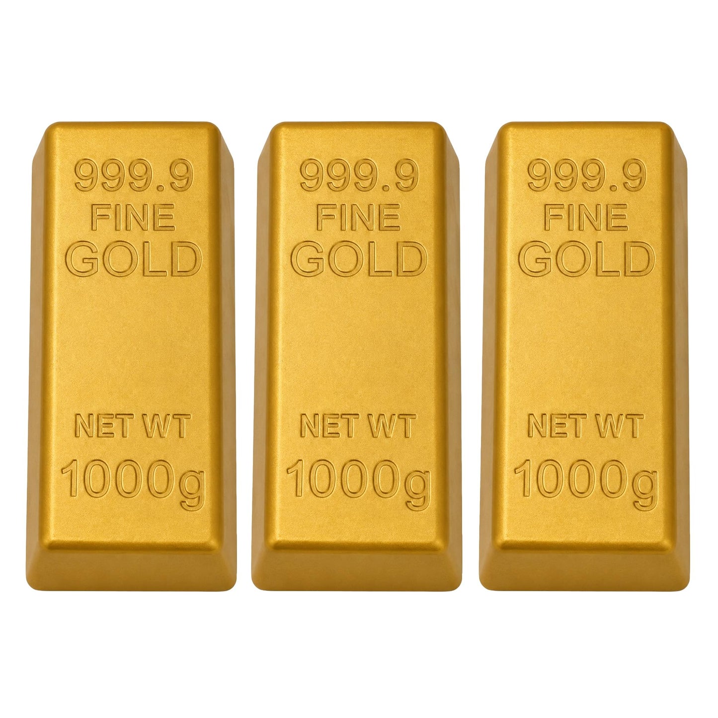 Gold Bar 5-Inch Squishy Stress Relievers | Set Of 3