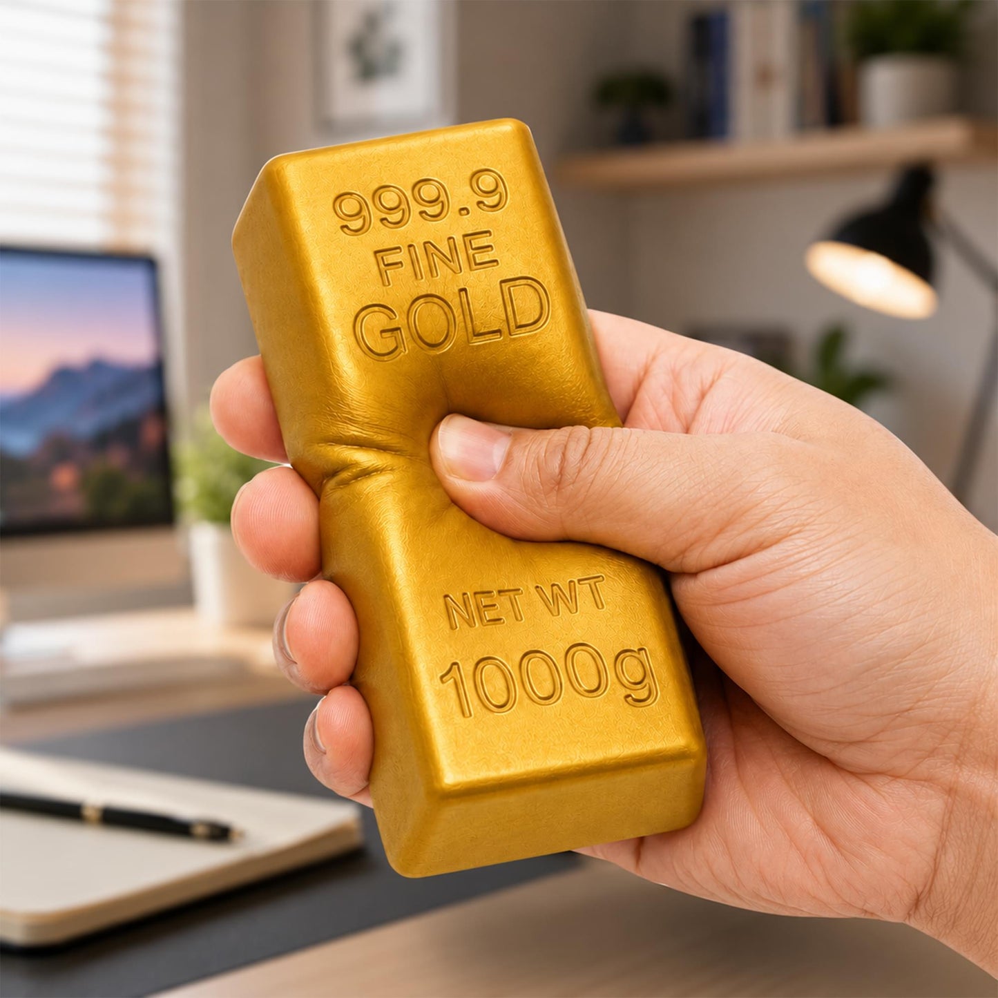 Gold Bar 5-Inch Squishy Stress Relievers | Set Of 3