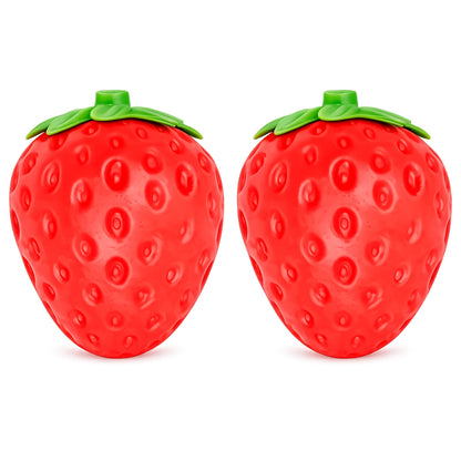 Giant Squishy Strawberry 5.5-Inch Stress Reliever | Set of 2