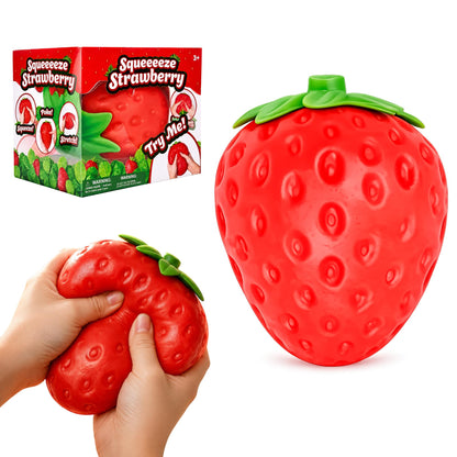 Giant Squishy Strawberry 5.5-Inch Squeeze Toy