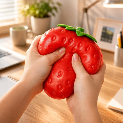 Giant Squishy Strawberry 5.5-Inch Squeeze Toy