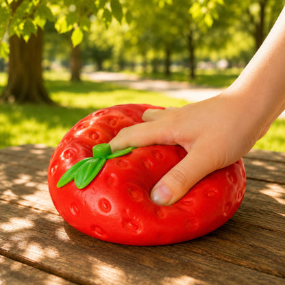 Giant Squishy Strawberry 5.5-Inch Squeeze Toy