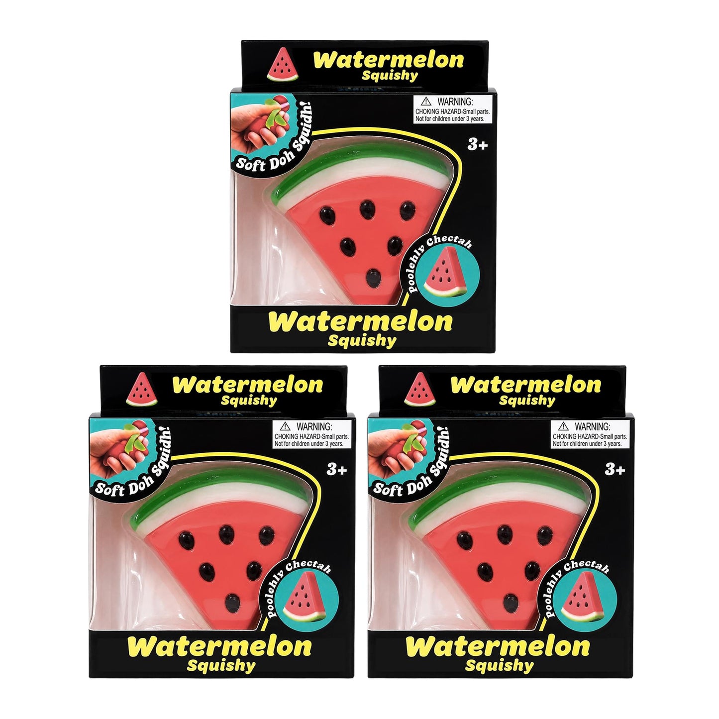 Watermelon Slice 3-Inch Squishy Stress Relievers | Set Of 3