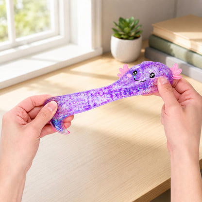 Glitter Axolotl 4-Inch Squishy Stress Relievers | Set Of 4