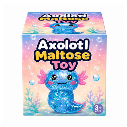 Glitter Axolotl 4-Inch Squishy Stress Relievers | Set Of 4