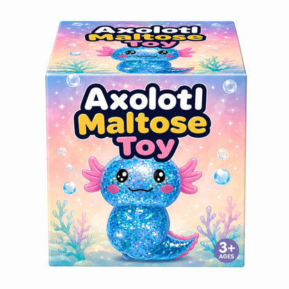 Axolotl Glitter Squishy 4-Inch Stress Reliever | Purple