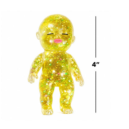 Squishy Glitter Baby 4-Inch Stress Reliever | Yellow