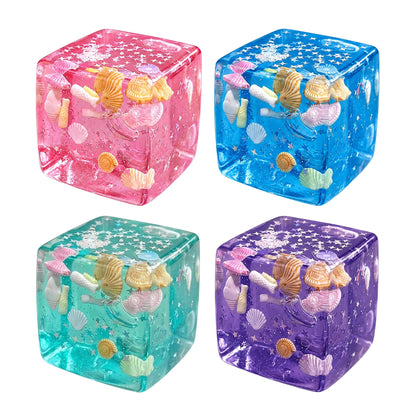 Squishy Ocean Cubes 2-Inch Stress Reliever | Random Set of 4