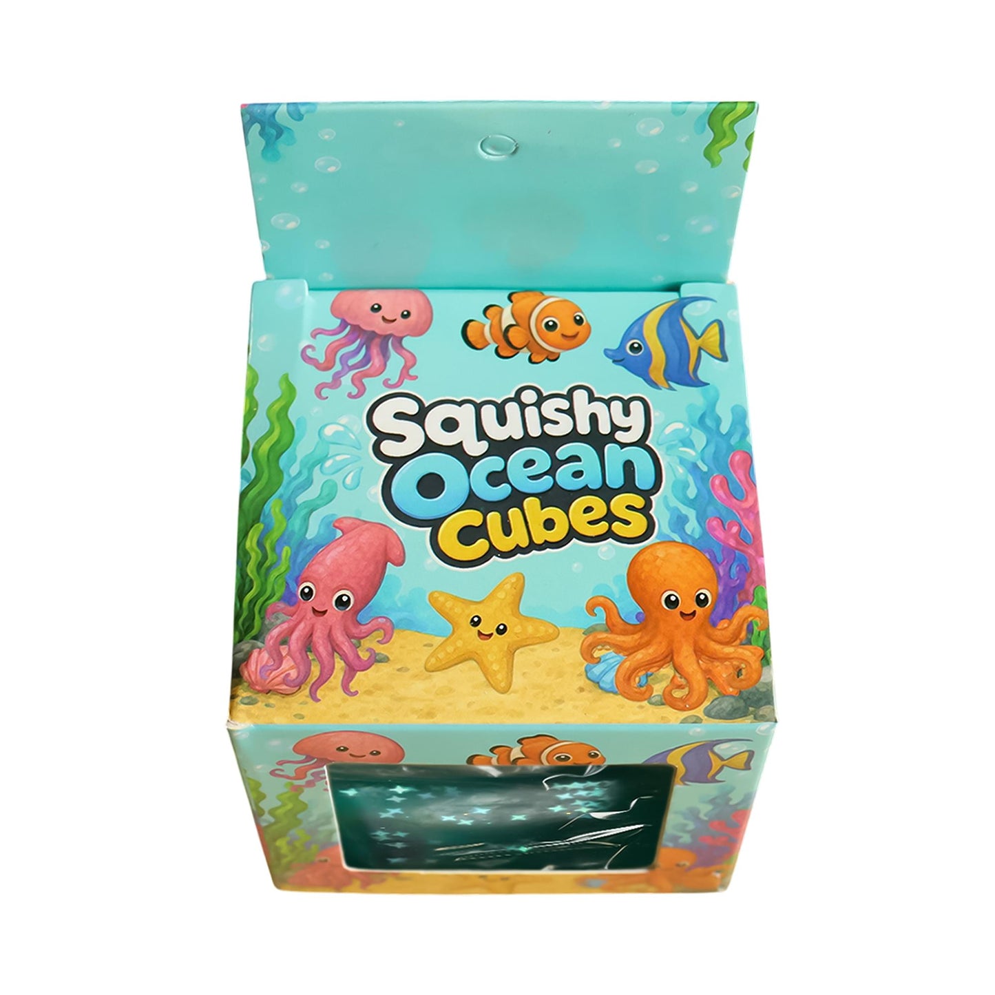 Squishy Ocean Cubes 2-Inch Stress Reliever | 1 Random