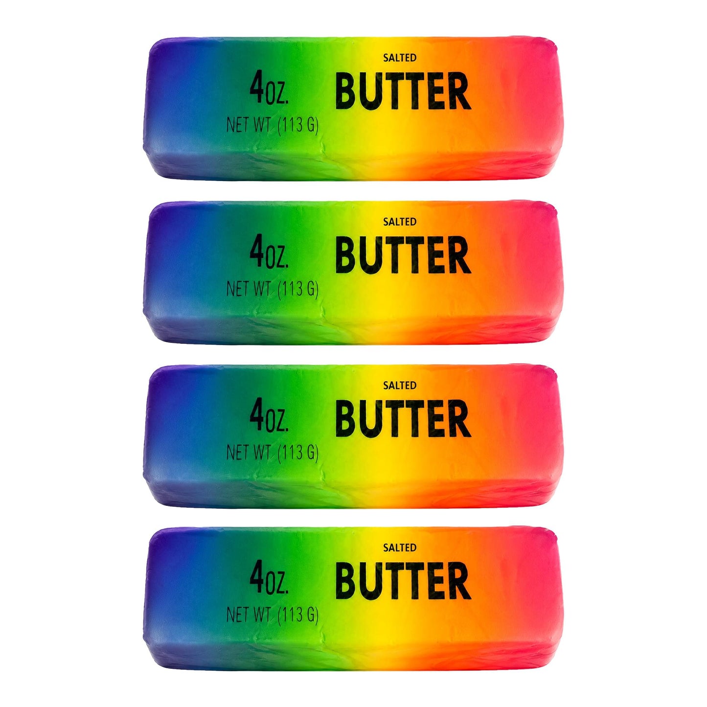 Rainbow Butter Squishy 5-Inch Stress Reliever | Random Set Of 4