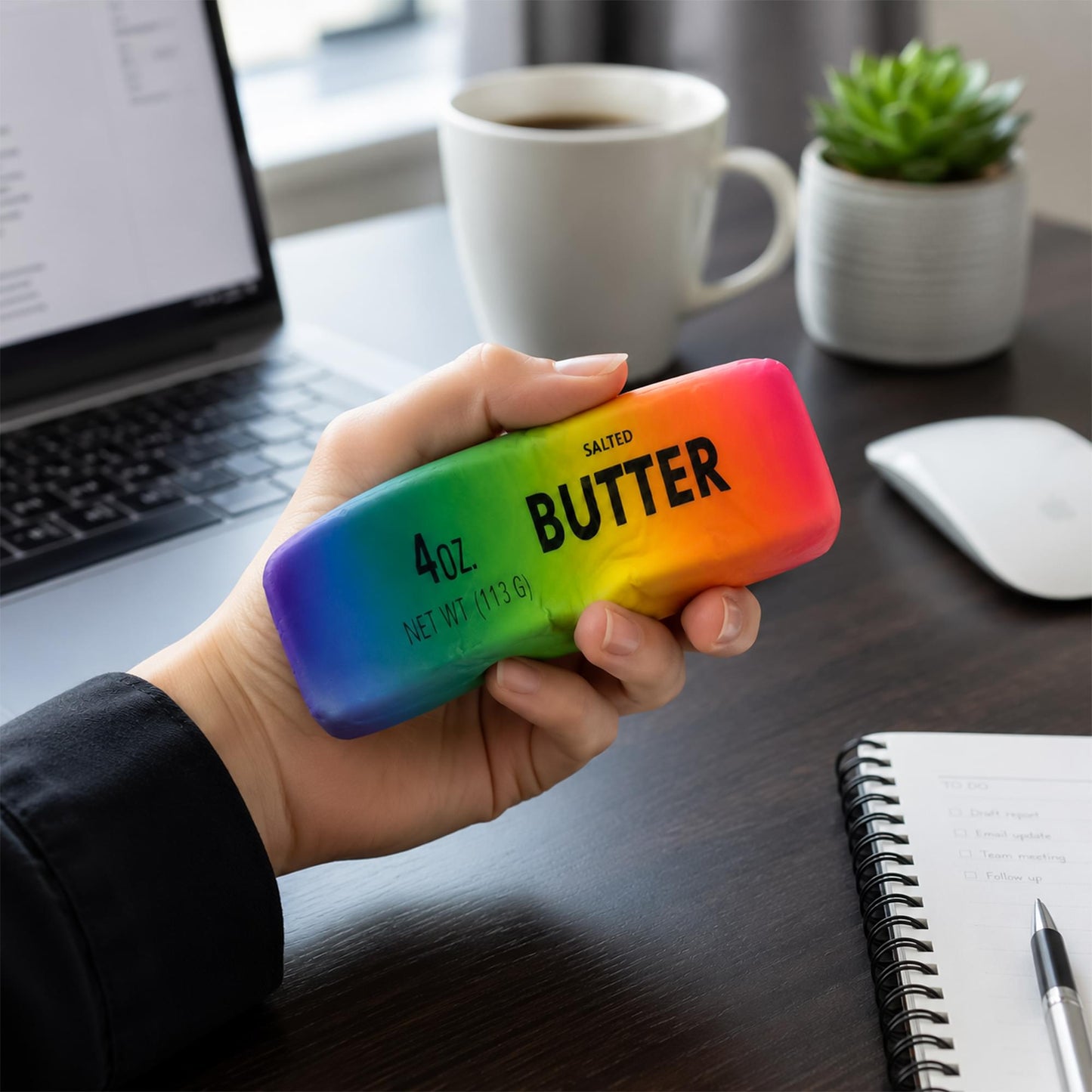 Rainbow Butter Squishy 5-Inch Stress Reliever | Random Set Of 4