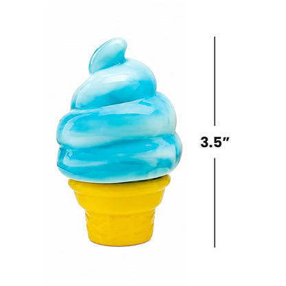 Swirl Ice Cream Cone 3-Inch Squishy Stress Reliever | Blue