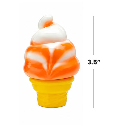Swirl Ice Cream Cone 3-Inch Squishy Stress Reliever | Orange
