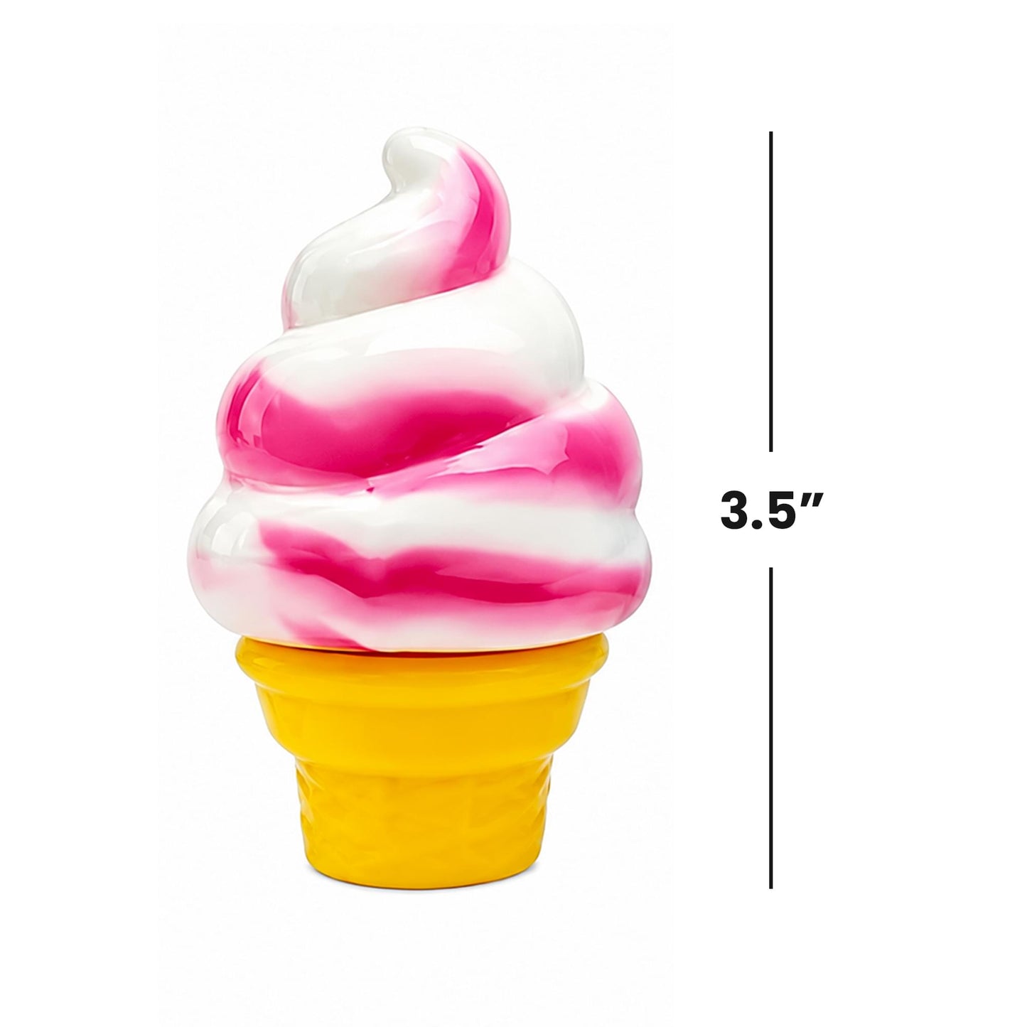 Swirl Ice Cream Cone 3-Inch Squishy Stress Reliever | Pink