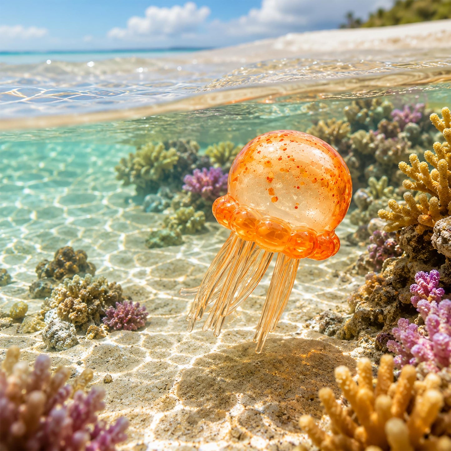 Squishy Jellyfish 3.5-Inch Stress Reliever | Orange