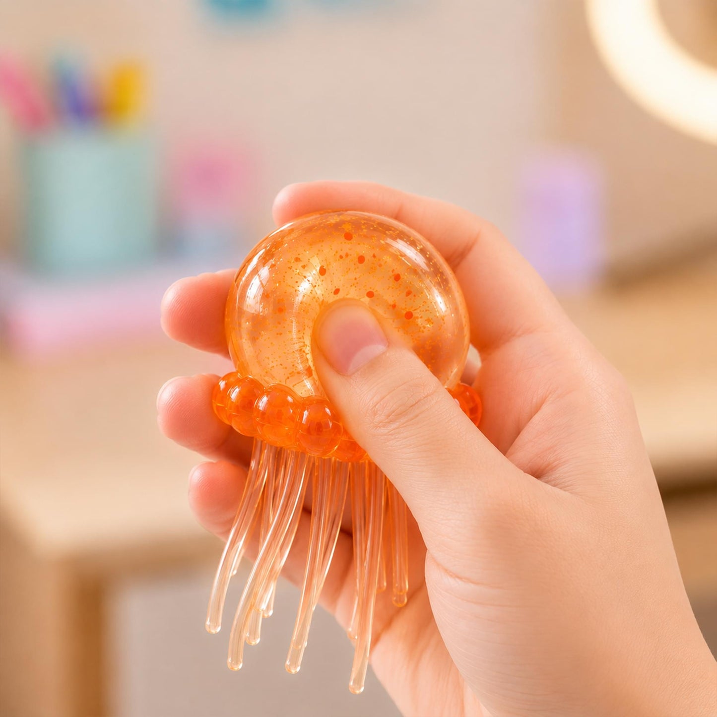 Squishy Jellyfish 3.5-Inch Stress Reliever | Orange