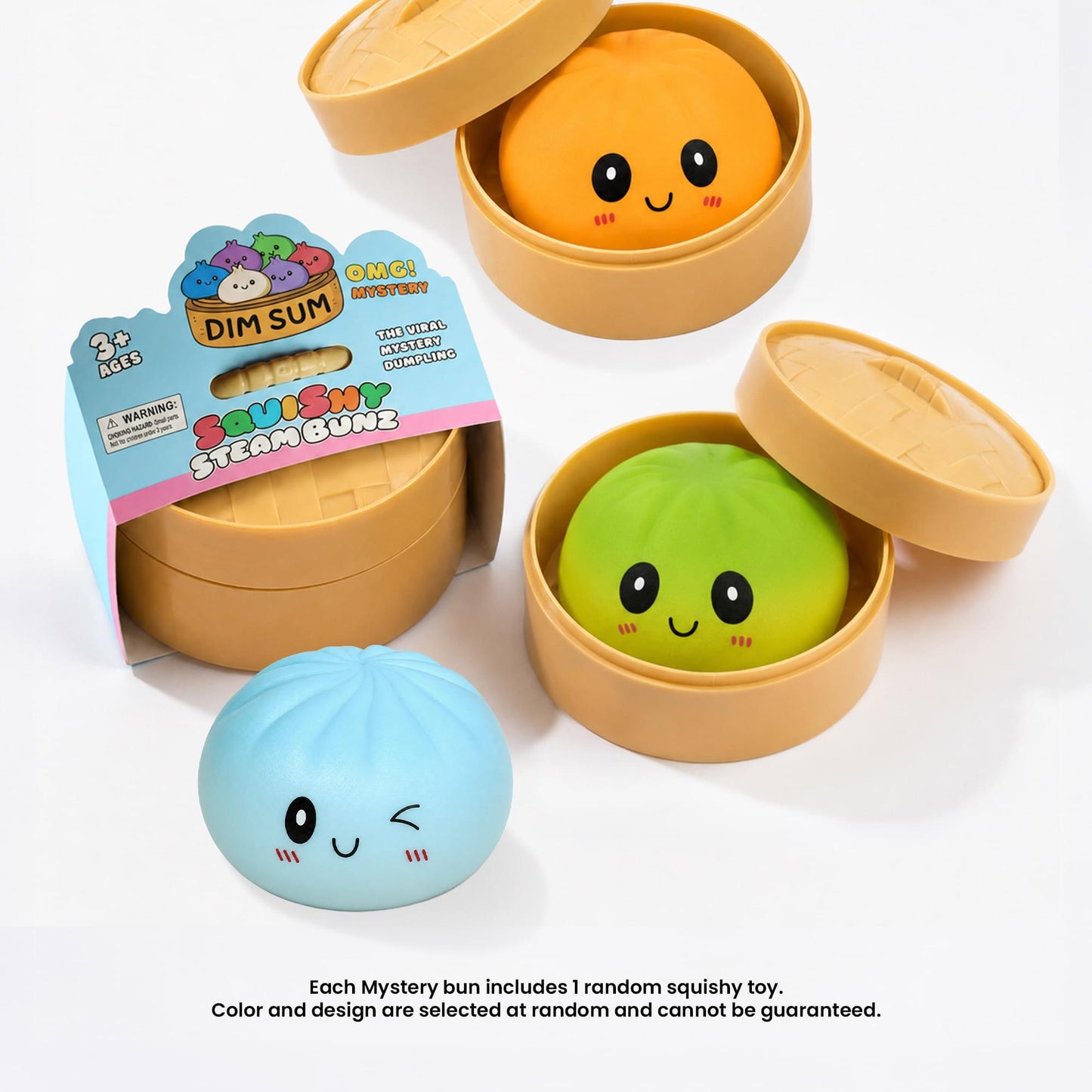 Rainbow Dim Sum Bunz 3.5-Inch Mystery Pack Squishy | Random Set Of 4