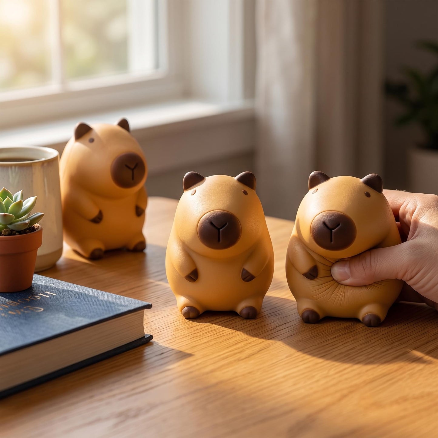 Capybara 3-Inch Squishy Stress Relievers | Set Of 3