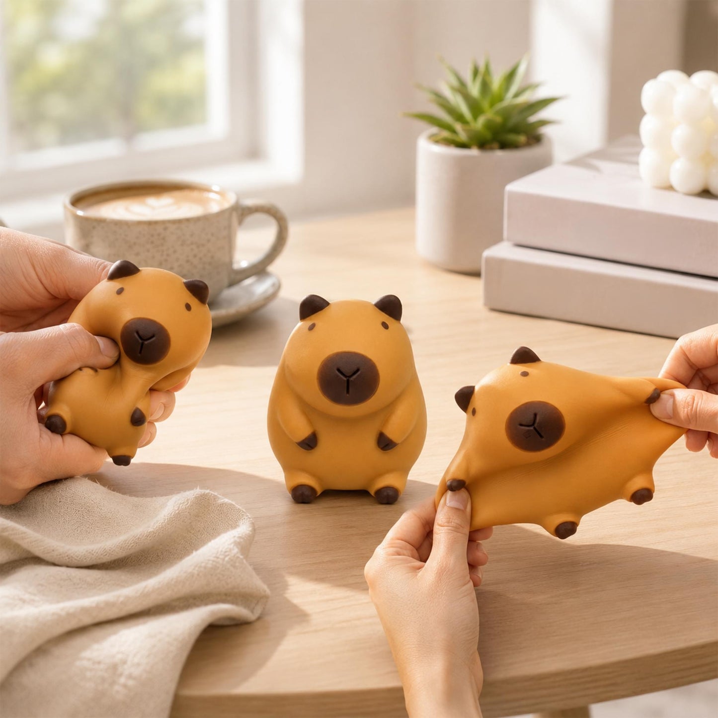 Capybara 3-Inch Squishy Stress Relievers | Set Of 3