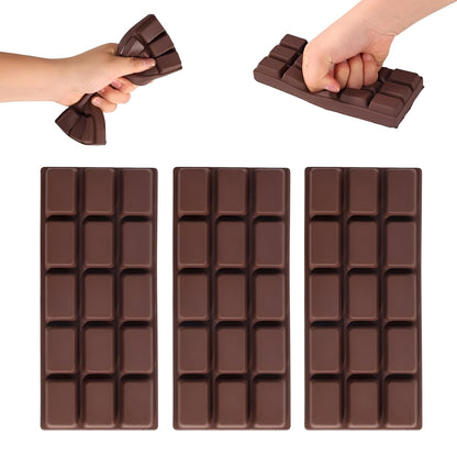 Chocolate Bar 6-Inch Squishy Stress Relievers | Set Of 3
