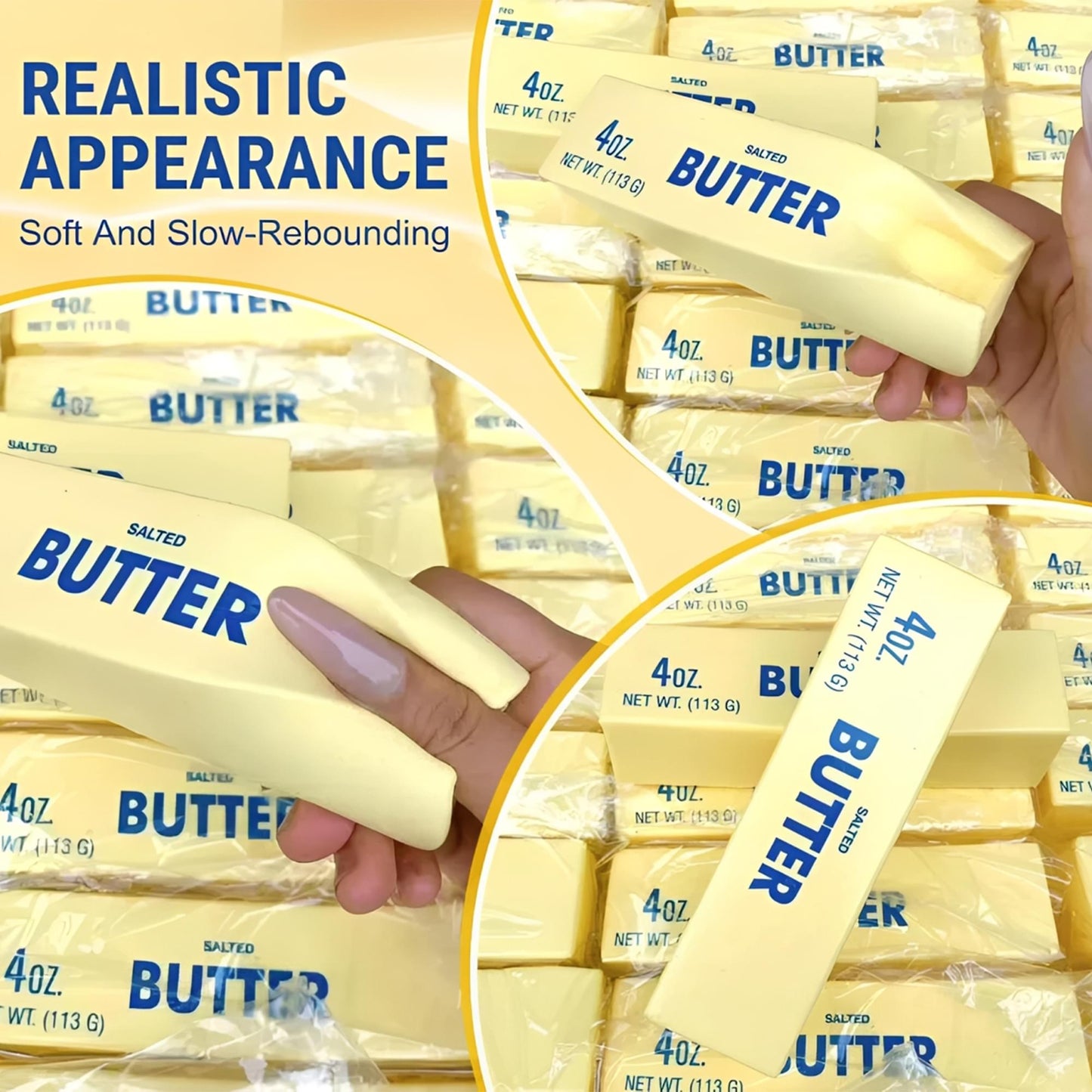 Butter Squishy Jumbo 9-Inch Stress Reliever | Set Of 2