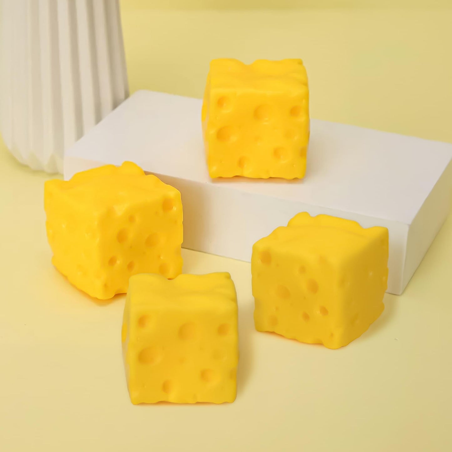 Cheese Squishy 2-Inch Stress Reliever | Set Of 4