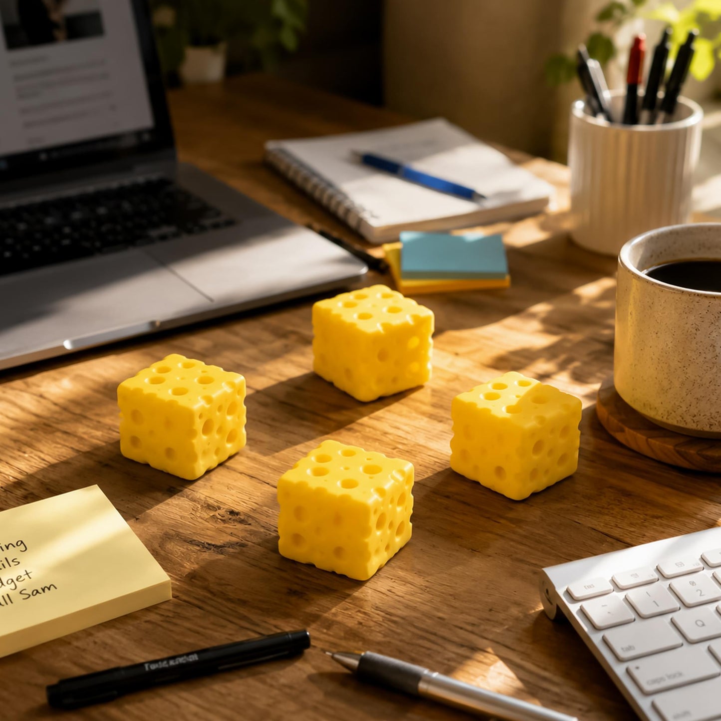 Cheese Squishy 2-Inch Stress Reliever | Set Of 4