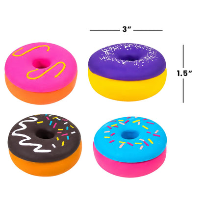 Frosted Donut 3-Inch Squishy Stress Relievers | Set Of 4