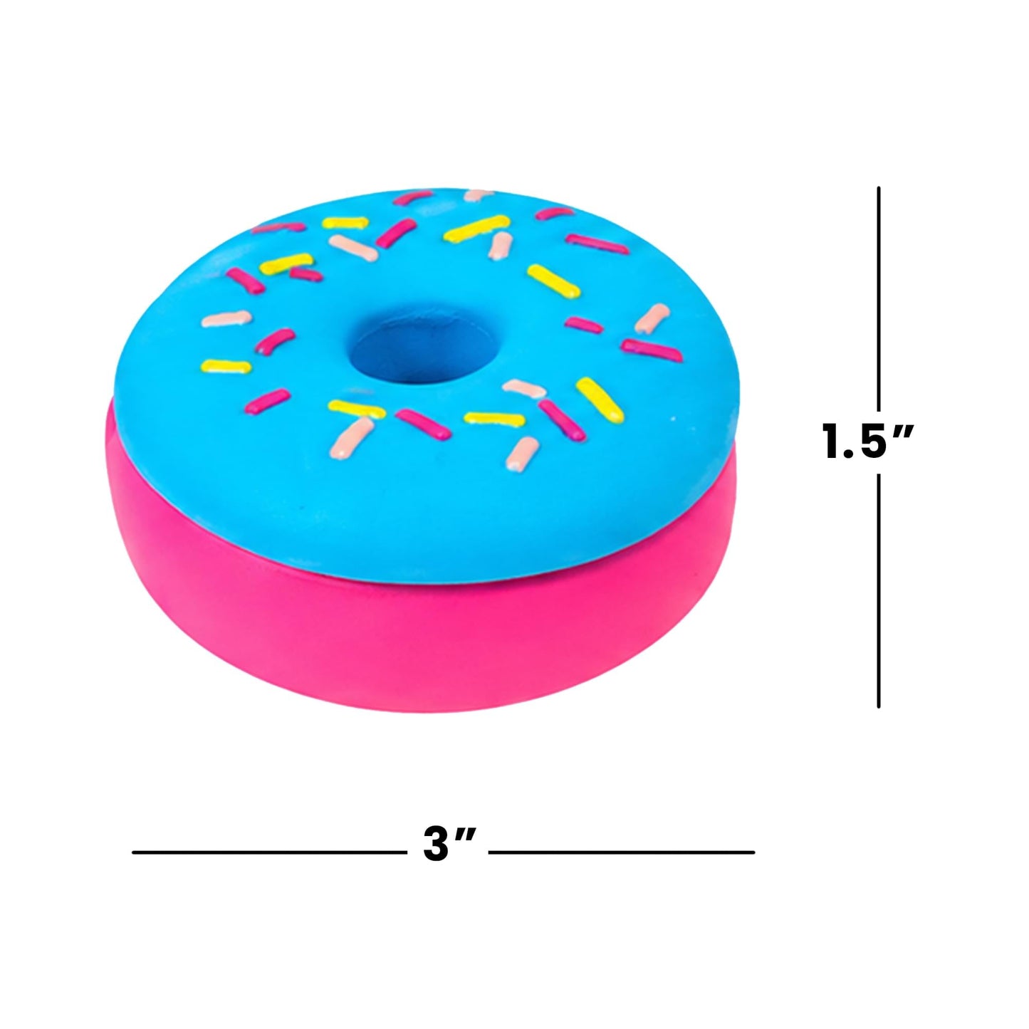 Frosted Donut 3-Inch Squishy Stress Reliever | Blue Frosting