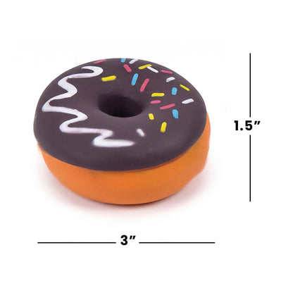Frosted Donut 3-Inch Squishy Stress Reliever | Brown Frosting