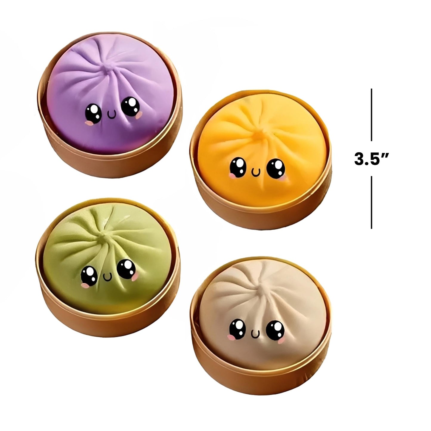 Rainbow Dumplings 3.5-Inch Mystery Pack Squishy  | Random Set Of 4