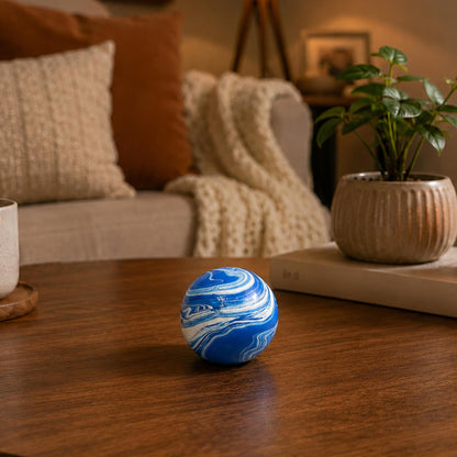 Marble Swirl Orb 2-Inch Squishy Stress Reliever | Blue