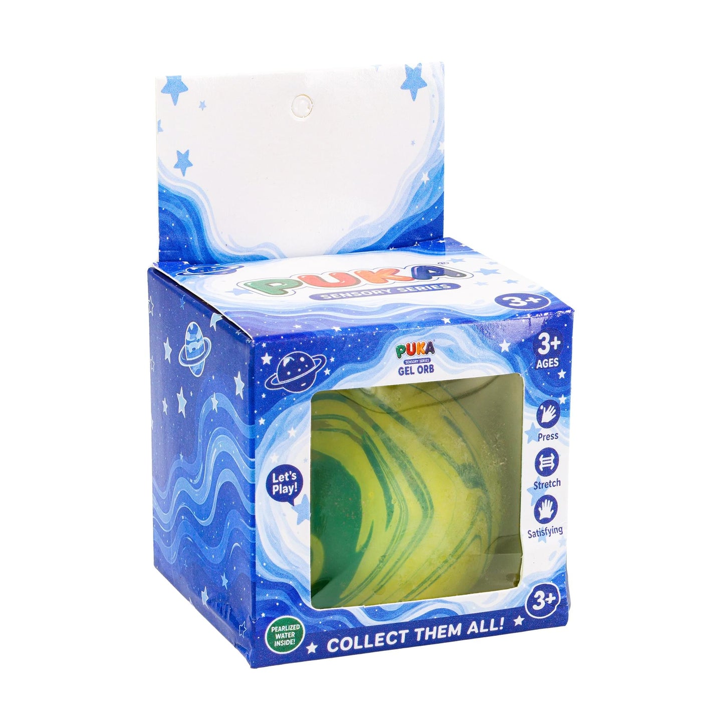 Marble Swirl Orb 2-Inch Squishy Stress Reliever | Green