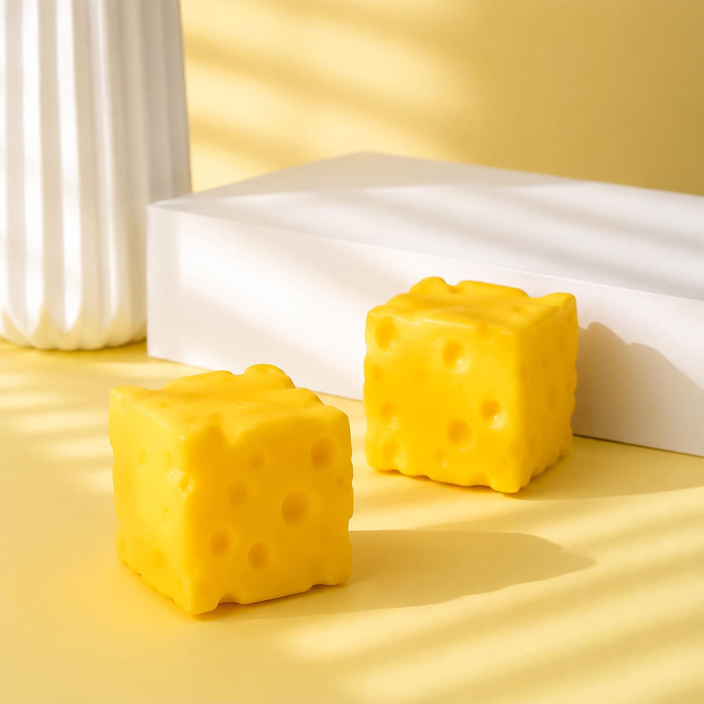 Cheese Squishy 4-Inch Stress Reliever | Random Set Of 2