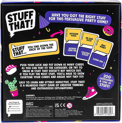 Stuff That! | Family Friendly Card Game of Creative Thinking / Bluffing