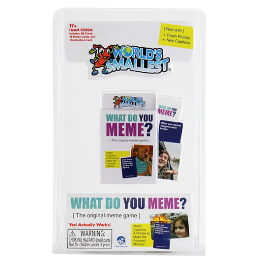 World's Smallest What Do You Meme? Mini Party Card Game (Adult Version)