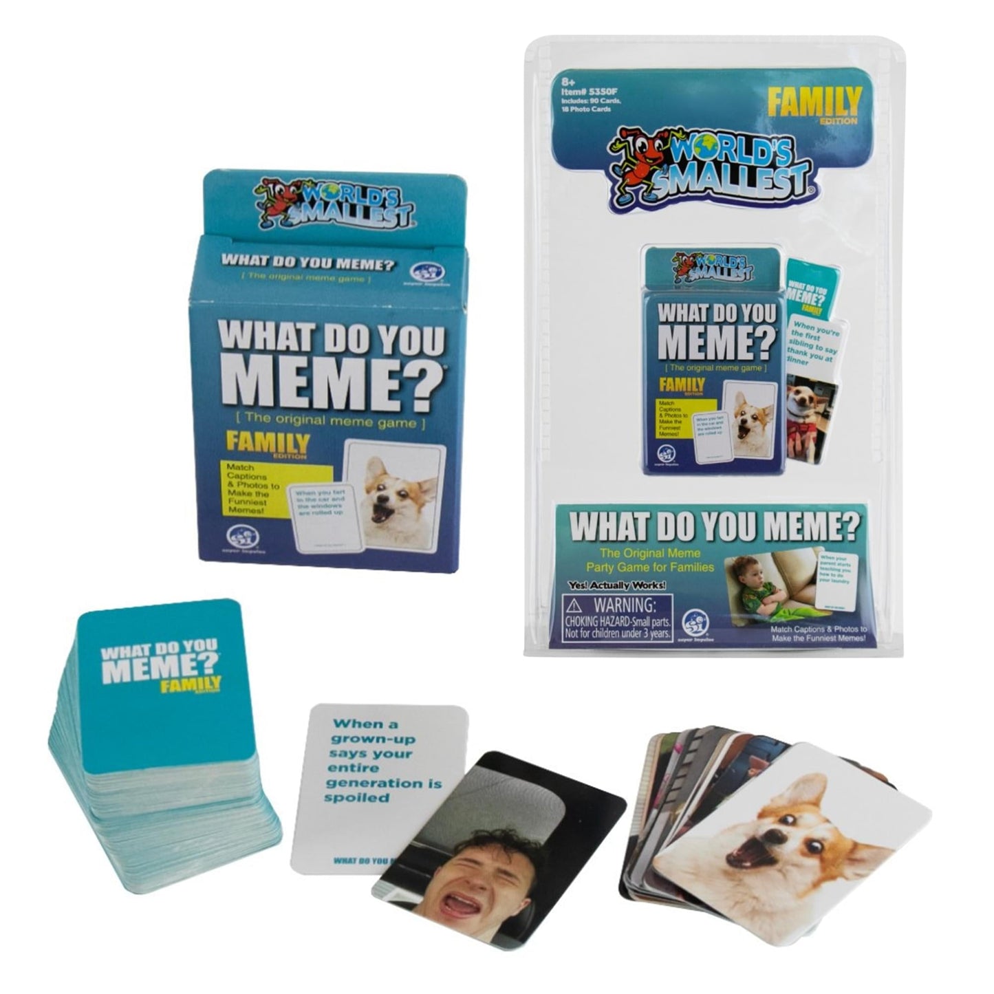 World's Smallest What Do You Meme? Mini Party Card Game (Family Version)