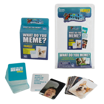 World's Smallest What Do You Meme? Mini Party Card Game (Family Version)