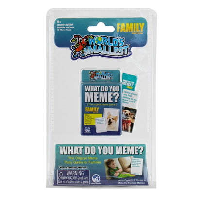 World's Smallest What Do You Meme? Mini Party Card Game (Family Version)