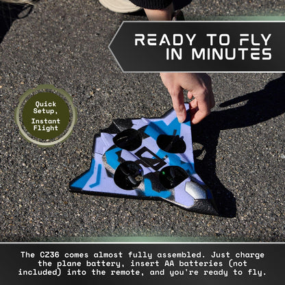 CZ36 Remote-Controlled 2.4GHz Drone Aircraft | Blue Camouflage